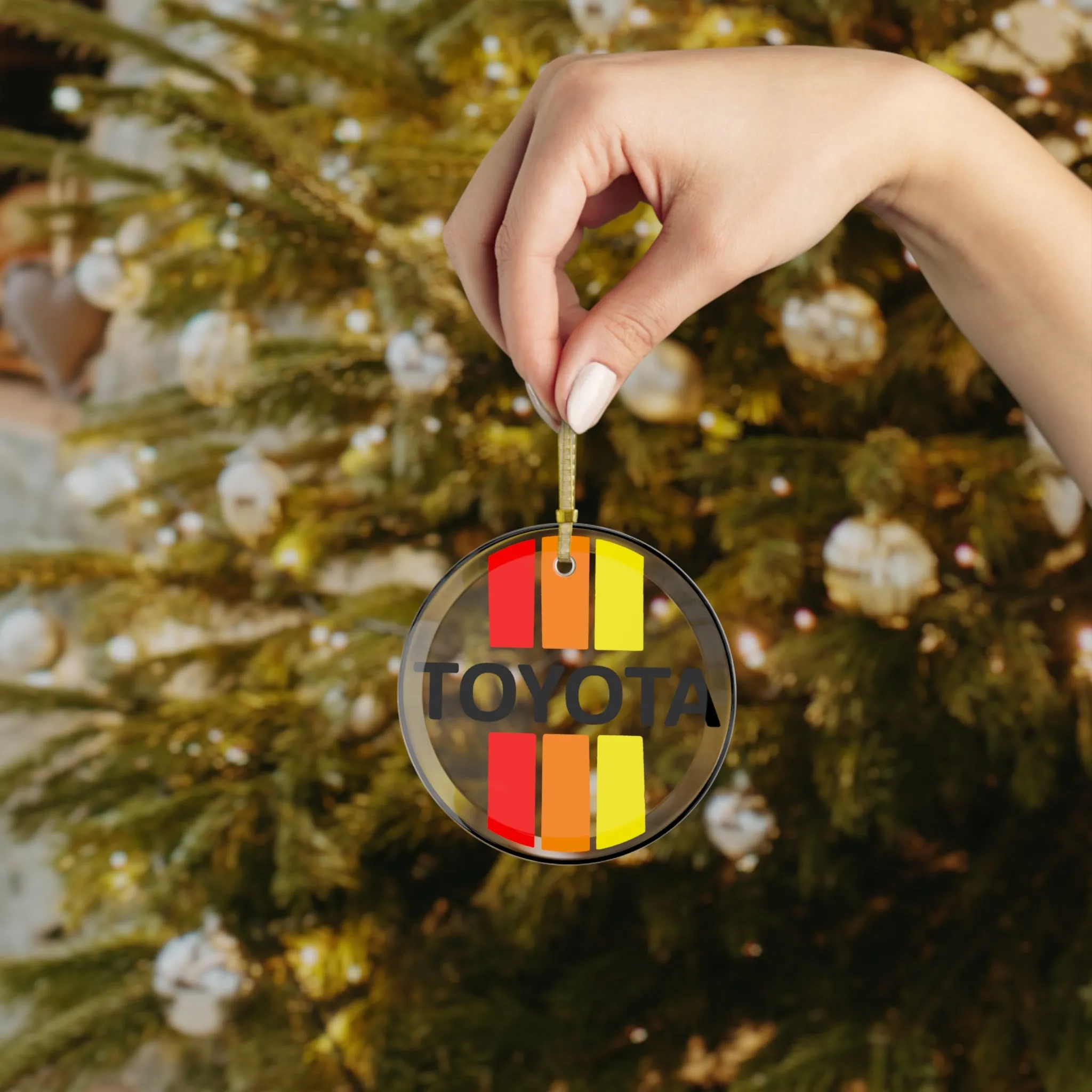 3 Stripe Glass Christmas Ornament Decoration - Reefmonkey