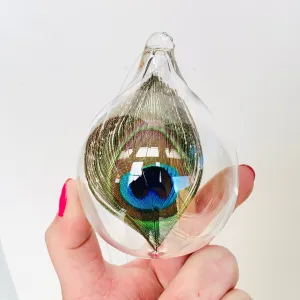 Artisan Feather Ascension Ornament, Peacock 5