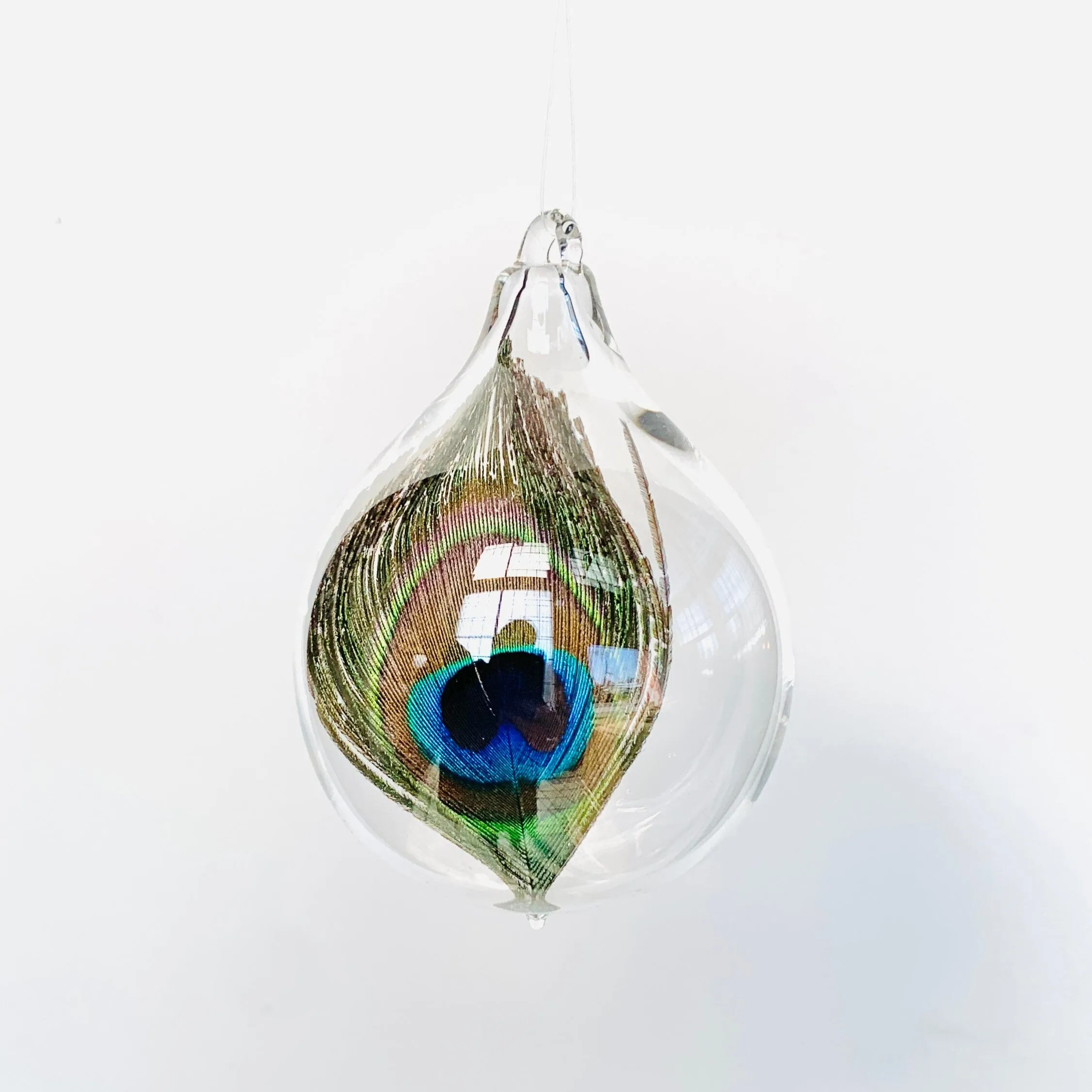 Artisan Feather Ascension Ornament, Peacock 5