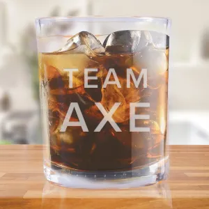 Billions Team Axe Rocks Glass