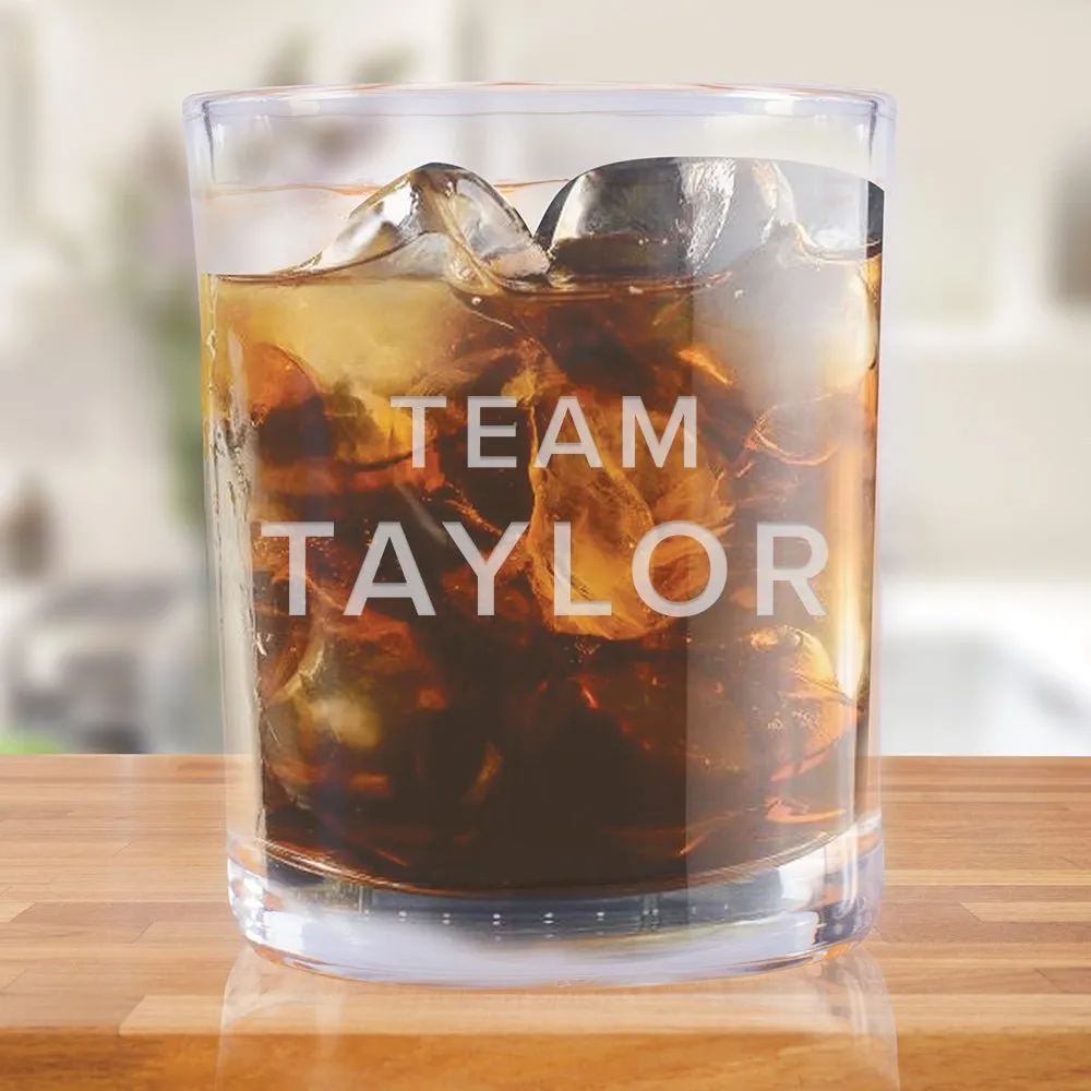 Billions Team Taylor Rocks Glass