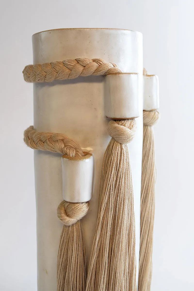 Ceramic Vase 735 by Karen Gayle Tinney - White