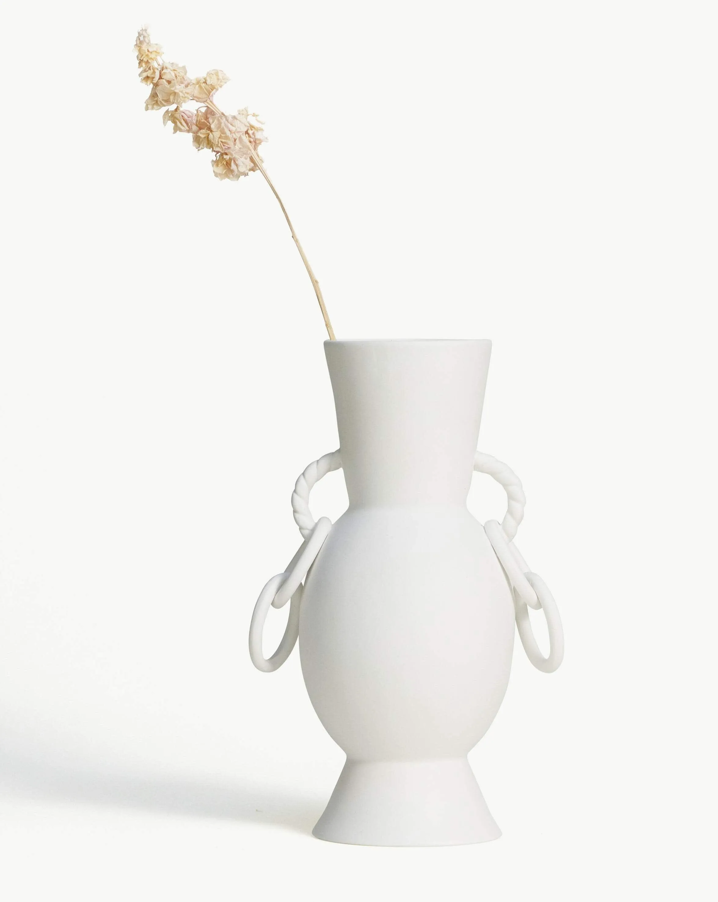 Chain Reakion Ceramic Vase | Ceramic/White