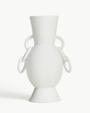 Chain Reakion Ceramic Vase | Ceramic/White