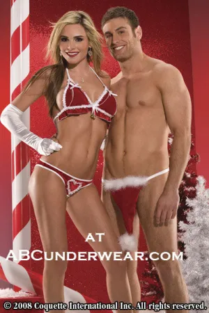 Coquette Bikini Top and Crotchless Panty Set