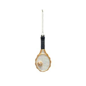 Glass Tennis Racket Ornament