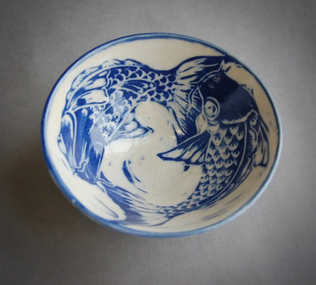Koi carp bowl