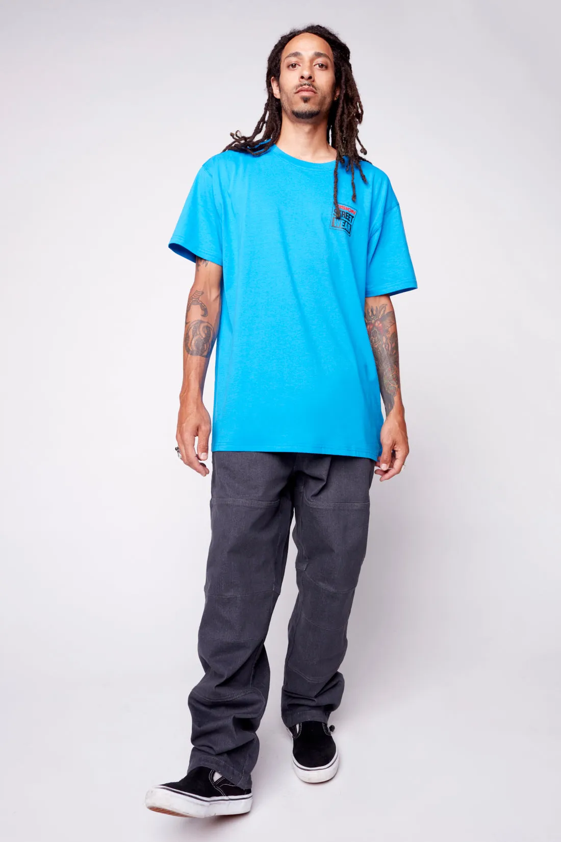 Safety Pin Logo T-Shirt - Blue
