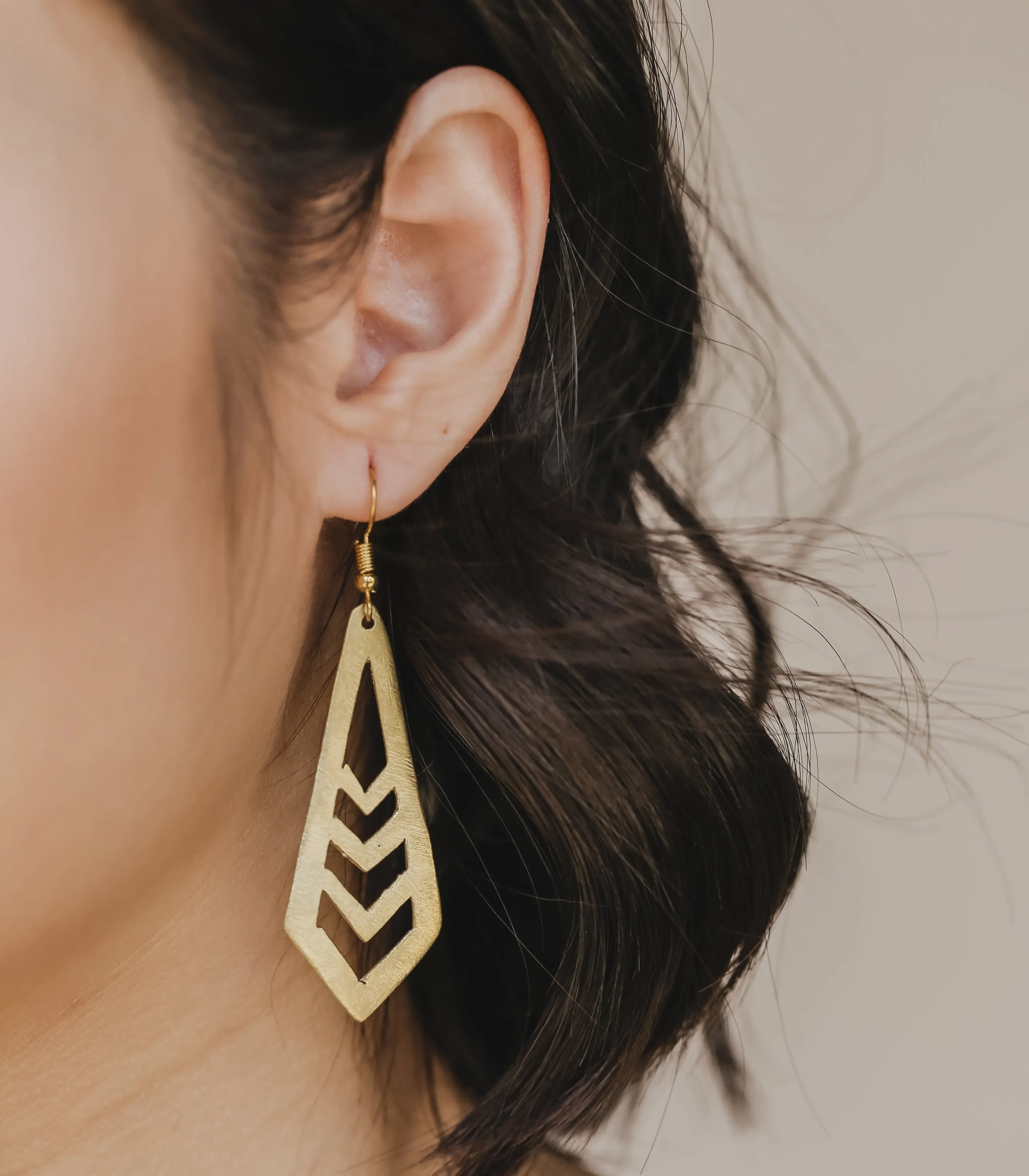 Silang K'daw Sunray Brass Earrings
