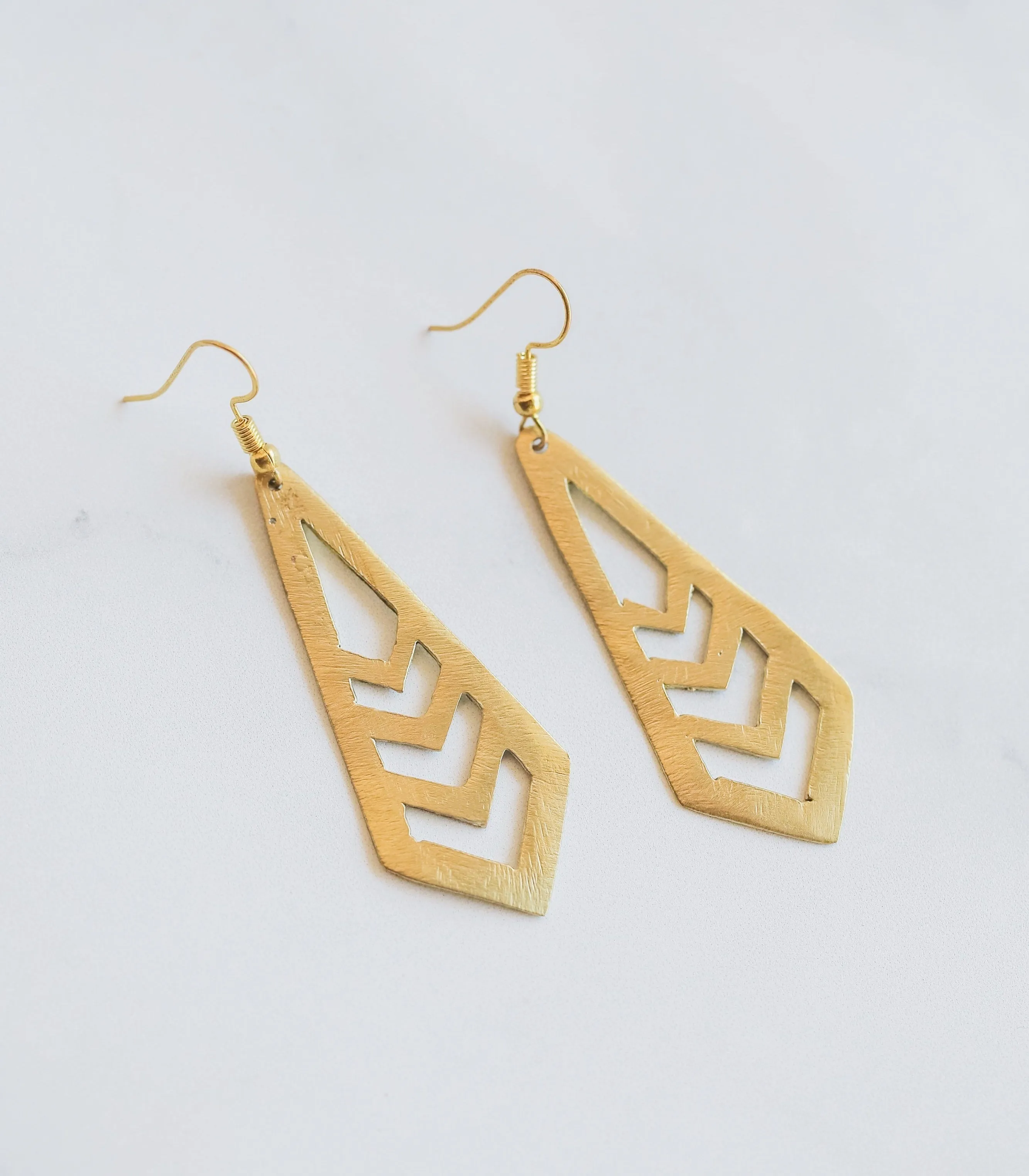 Silang K'daw Sunray Brass Earrings