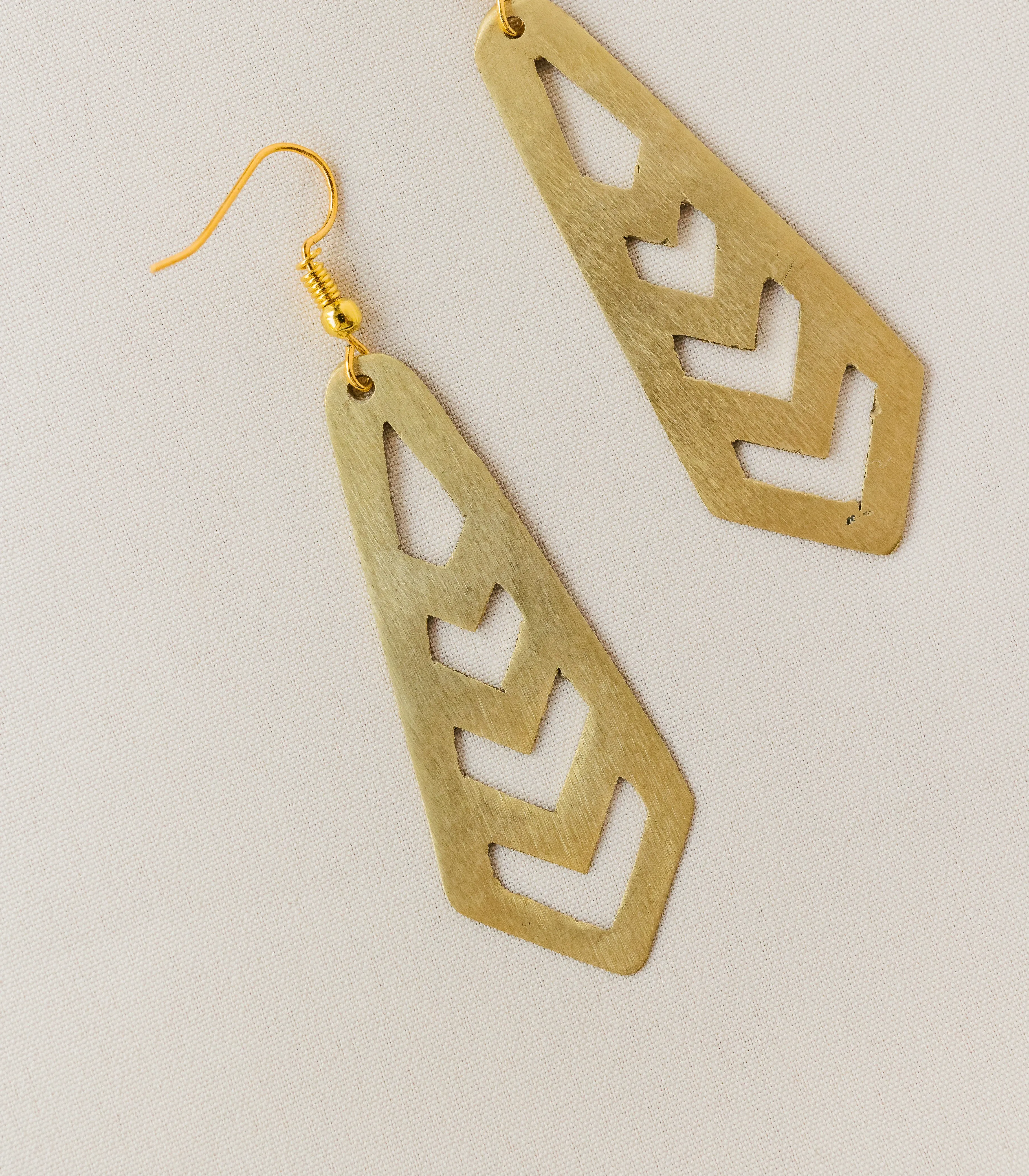 Silang K'daw Sunray Brass Earrings