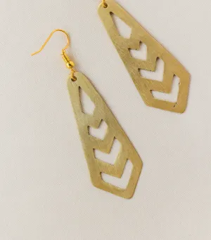 Silang K'daw Sunray Brass Earrings