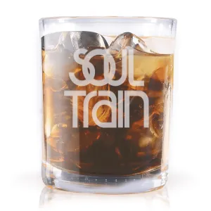 Soul Train Logo Laser Engraved Rocks Glass