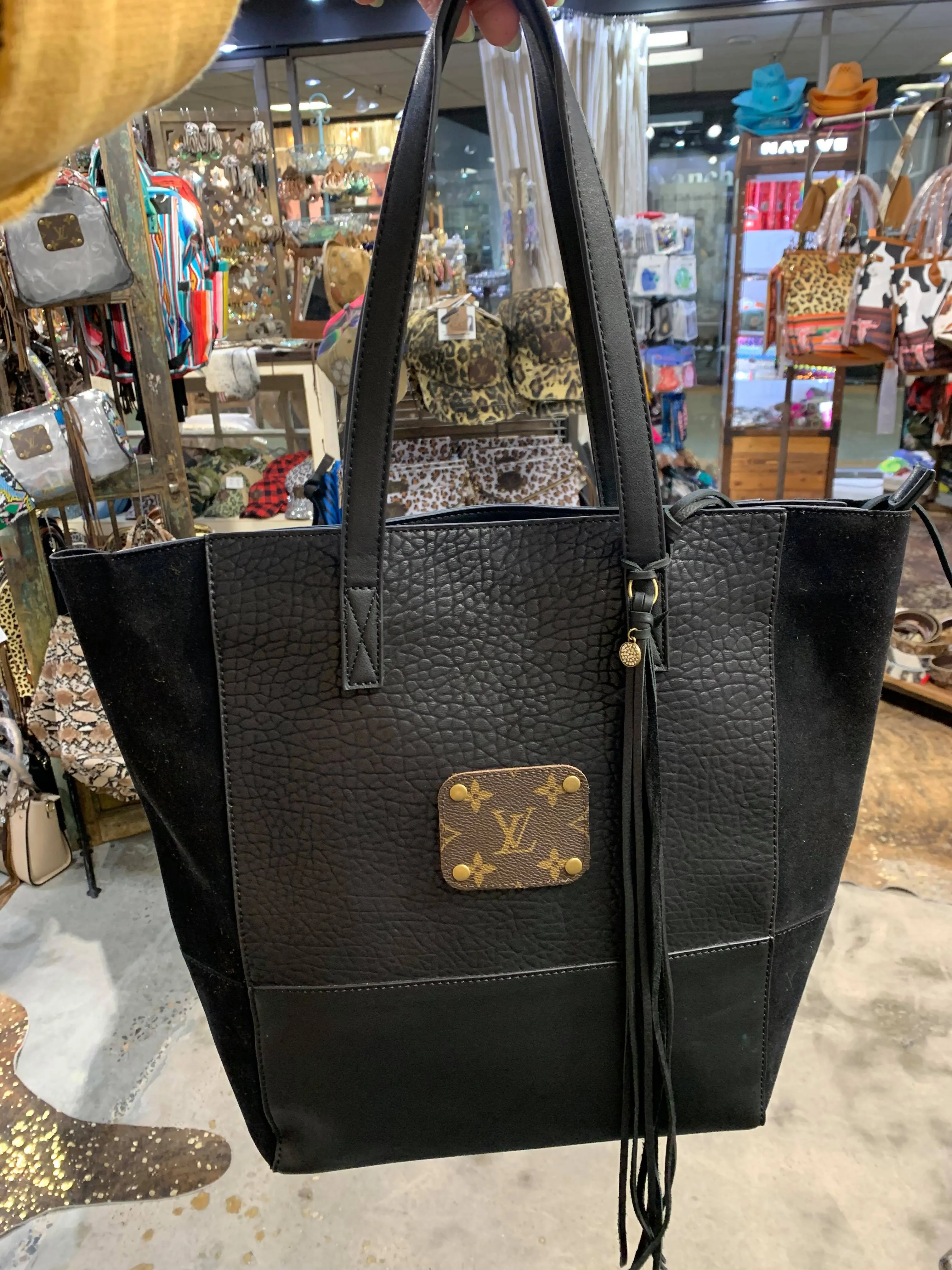 Upcycled Vegan Leather Tote Bag